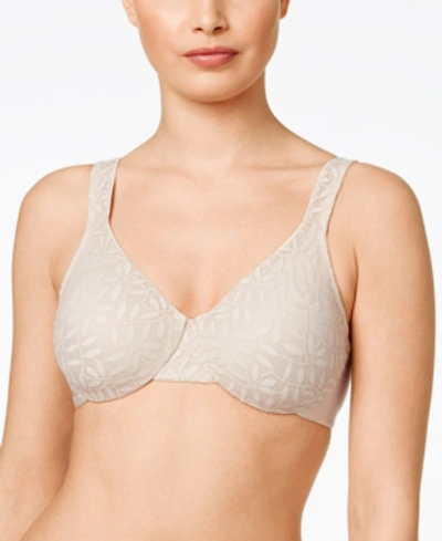 Shop Olga Sheer Leaves Minimizer Bra 35519 In French Toast (nude 4)