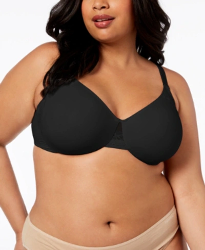 Shop Olga Cloud 9 Full-figure Lace-trim Minimizer Bra Gi8961a In Rich Black