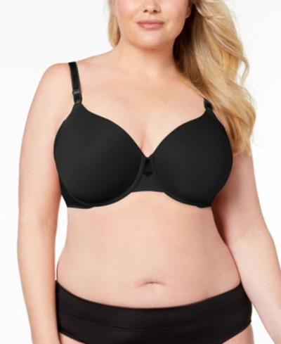 Shop Olga No Side Effects Underwire Contour Bra Gb0561a In Rich Black