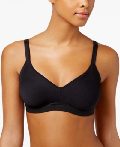 Warner's Easy Does It No Bulge Bralette Rm3911a In Rich Black