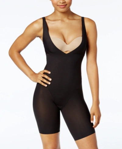 Shop Maidenform Women's Firm Tummy-control Instant Slimmer Long Leg Open Bust Body Shaper 2556 In Black