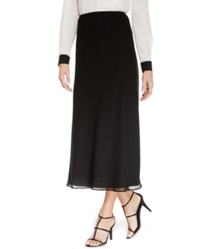 Shop Msk Midi A-line Skirt In Black