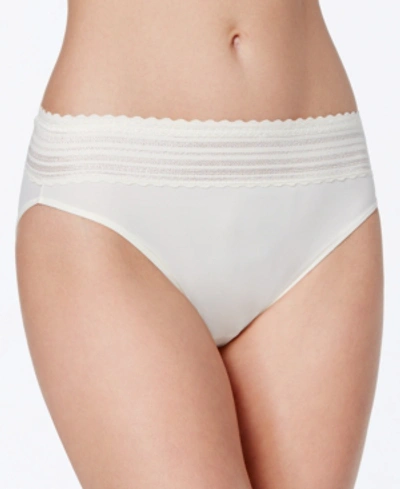 Shop Warner's No Pinching No Problems Lace Hi-cut Brief Underwear 5109 In Vanilla (nude 5)