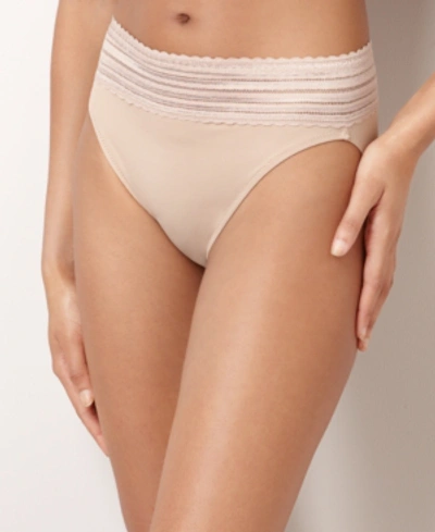 Shop Warner's No Pinching No Problems Lace Hi-cut Brief Underwear 5109 In Toasted Almond (nude 4)