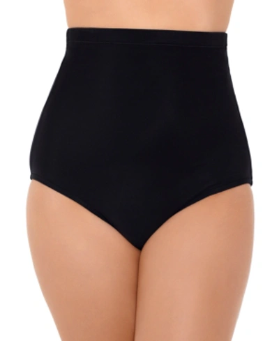 Shop Swim Solutions Ultra High-waist Swim Bottoms In Black