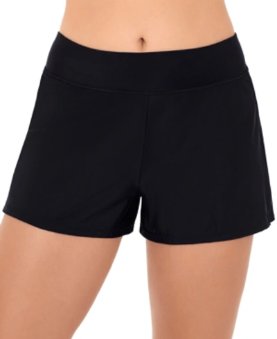 Shop Swim Solutions Pull-on Swim Shorts In Black