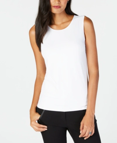 Shop Alfani Women's Sleeveless Layering Tank Top, Created For Macy's In Bright White