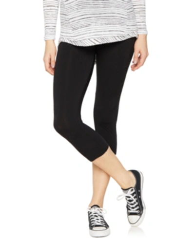 Shop A Pea In The Pod Luxe Essentials Secret Fit Belly Cropped Maternity Leggings In Black