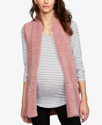 Shop A Pea In The Pod Maternity Belted Vest In Desert Clay