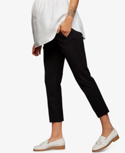 Shop A Pea In The Pod Curie Secret Fit Over The Belly Slim Ankle Maternity Work Pants In Black