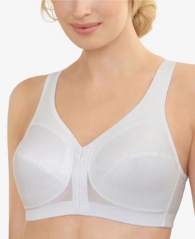 Glamorise Women's Full Figure Plus Size Magiclift Front Close Posture Back Support Bra 1265 In White