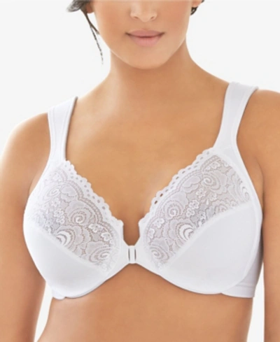 Shop Glamorise Women's Full Figure Plus Size Wonderwire Front Close Bra 1245 In White