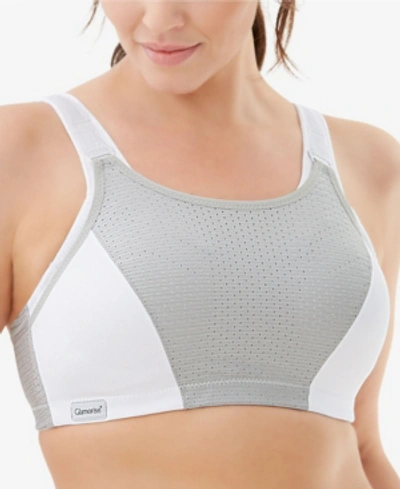 Shop Glamorise Women's Full Figure Plus Size Adjustable Wirefree Sports Bra In Gray