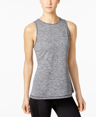 Shop Ideology Women's Essentials Heathered Keyhole-back Tank Top, Created For Macy's In Black Heather