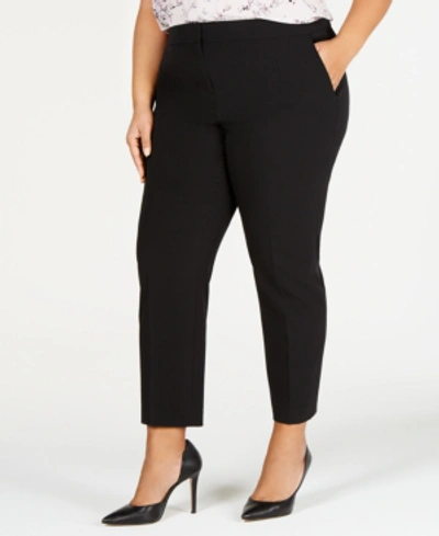 Shop Bar Iii Trendy Plus Size Dress Pants, Created For Macy's In Black