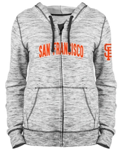 Shop 5th & Ocean Women's San Francisco Giants Space Dye Hoodie In Black