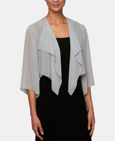 Shop Alex Evenings Chiffon Cover Up In Silver