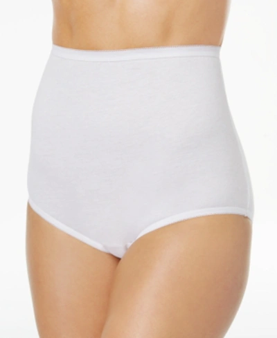 Shop Vanity Fair Perfectly Yours Cotton Classic Brief Underwear 15318 In Star White