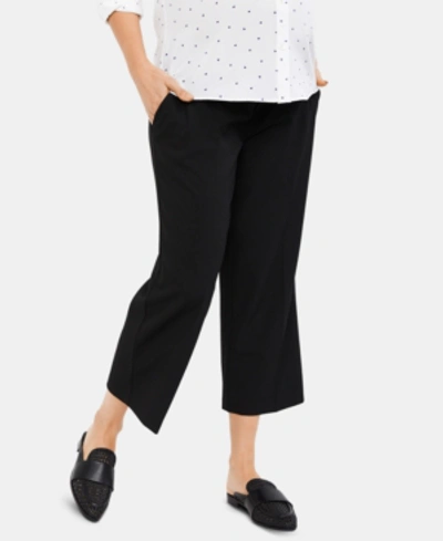 Shop A Pea In The Pod Maternity Cropped Dress Pants In Black