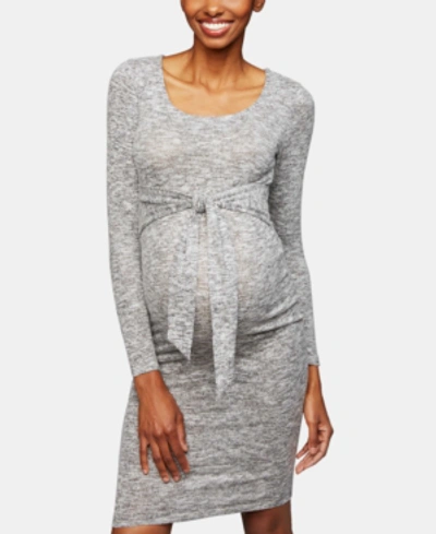 Shop A Pea In The Pod Maternity Tie-front Dress In Marl