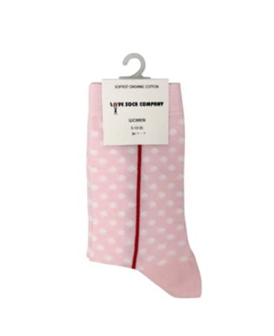 Shop Love Sock Company Women's Socks - Red Line In Pink