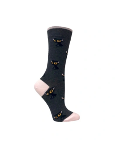 Shop Love Sock Company Women's Socks - Cats In Dark Gray