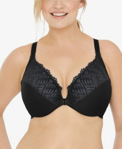 Glamorise Women's Plus Size Wonder Wire Front Close T-back Bra 1246 In Black