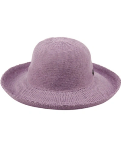 Shop Epoch Hats Company Angela & William Wide Brim Sun Bucket Hat With Roll Up Edge In Lavender