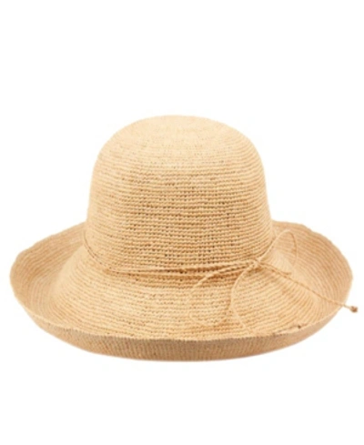 Shop Epoch Hats Company Angela & William Raffia Roll Up Brim Sun Cloche Hat In Nude