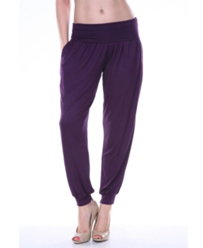 Shop White Mark Harem Pants In Purple