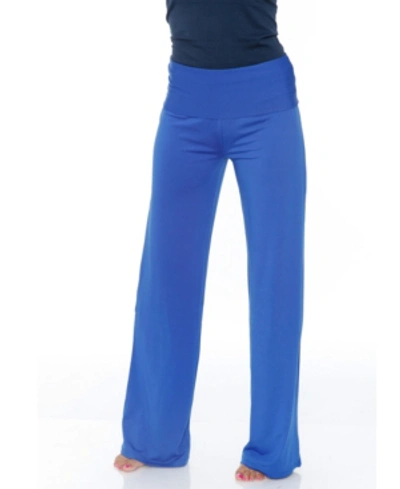 Shop White Mark Solid Palazzo Pants In Royal