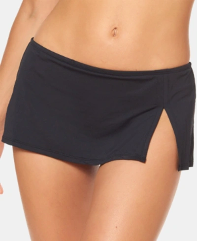 Bleu Rod Beattie Slit Swim Skirt In Black