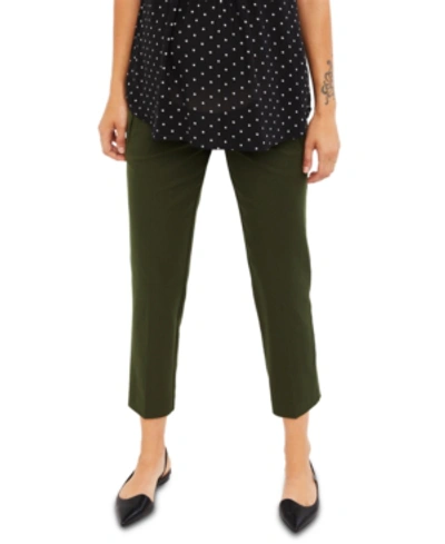 Shop A Pea In The Pod Motherhood Maternity The Curie Secret Fit Belly Twill Slim Ankle Pant In Olive