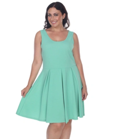 Shop White Mark Plus Size Crystal Dress In Green