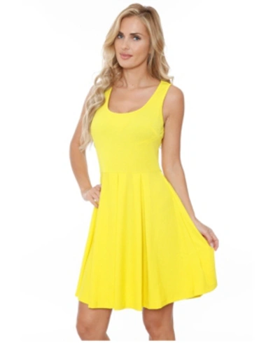 Shop White Mark Women's Crystal Dress In Yellow