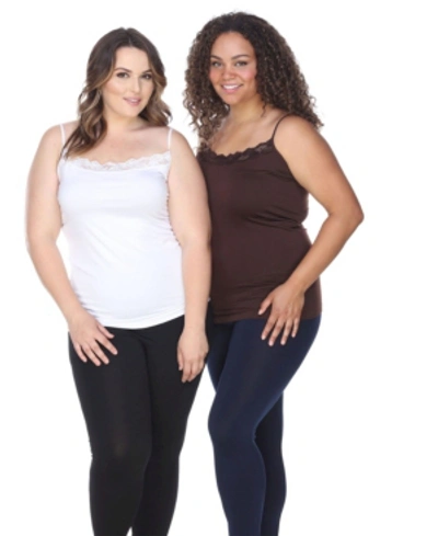 Shop White Mark Plus Size Tank Tops Pack Of 2 In White Brow