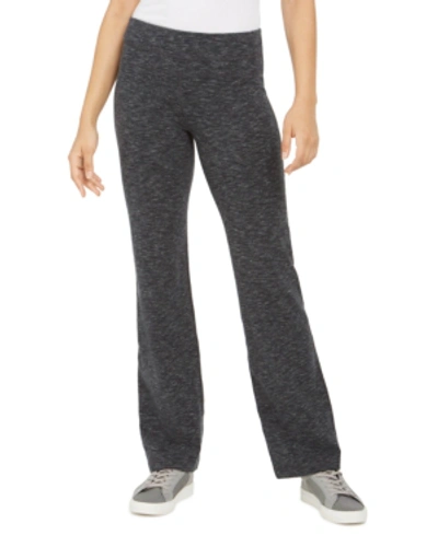 Shop Ideology Women's Essentials Flex Stretch Bootcut Yoga Full Length Pants, Created For Macy's In Noir Space Dye