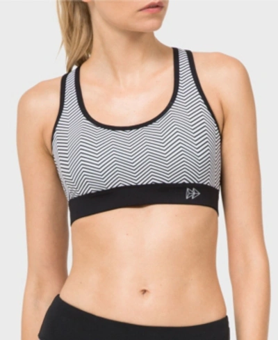 Shop Yvette Sports Bra High Impact Support In Wave Print