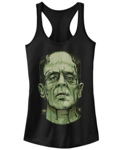 Shop Fifth Sun Universal Monsters Juniors Frankenstein Big Face Racerback Tank Top In Black