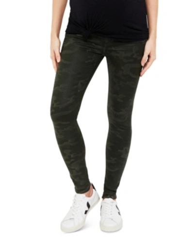 Shop A Pea In The Pod Maternity Coated Camo Skinny Jeans In Laser Camo