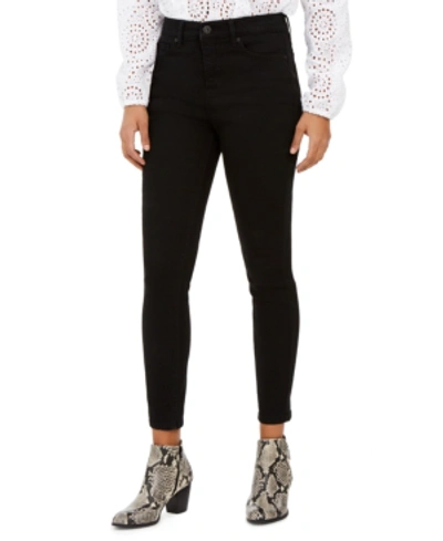 Shop Style & Co High-rise Ankle Skinny Jeans, Created For Macy's In Black Rinse