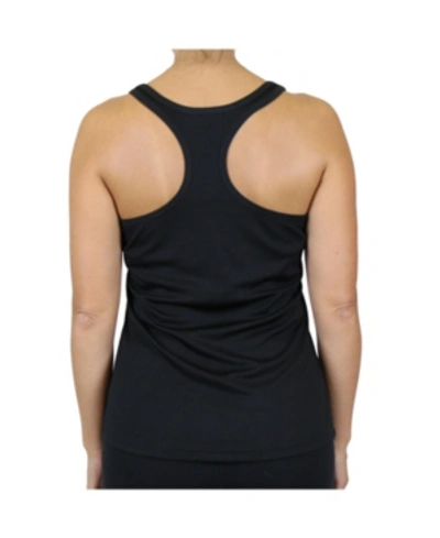 Shop Galaxy By Harvic Women's Moisture Wicking Racerback Tanks In Black