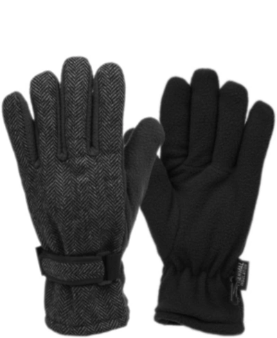 Shop Epoch Hats Company Herringbone Wool Blend Glove In Gray