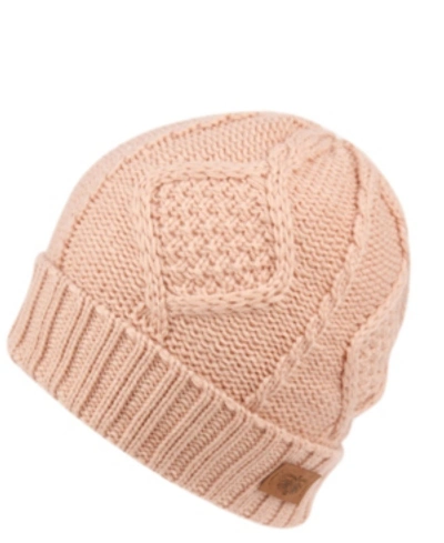 Shop Angela & William Women's Beanie With Sherpa Lining In Indi Pink
