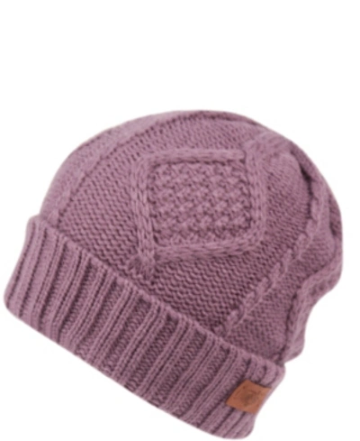 Shop Angela & William Women's Beanie With Sherpa Lining In Lavender