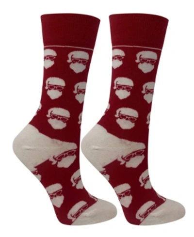 Shop Love Sock Company Women's Christmas Organic Cotton Socks In Red