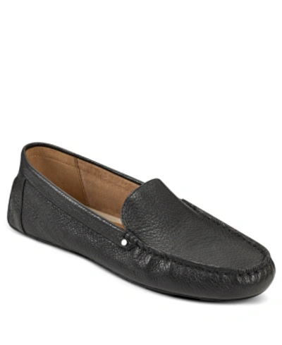 Shop Aerosoles Bleeker Slip On Loafer Women's Shoes In Black Leather