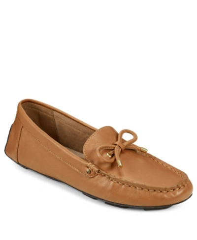 Shop Aerosoles Brookhaven Loafer With Bow Women's Shoes In Tan Leather