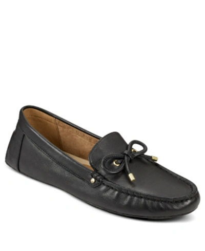 Shop Aerosoles Brookhaven Loafer With Bow Women's Shoes In Black Leather