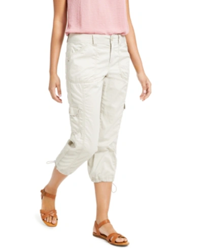 Style & Co Petite Cargo Capri Pants, Created For Macy's In Stonewall